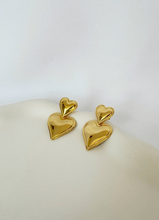 Double Heart Earrings image 1
