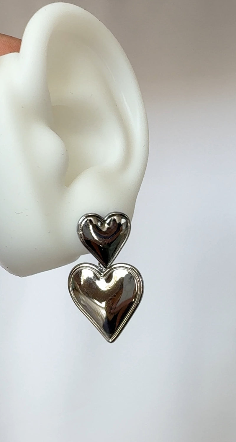 Double Heart Earrings image 5