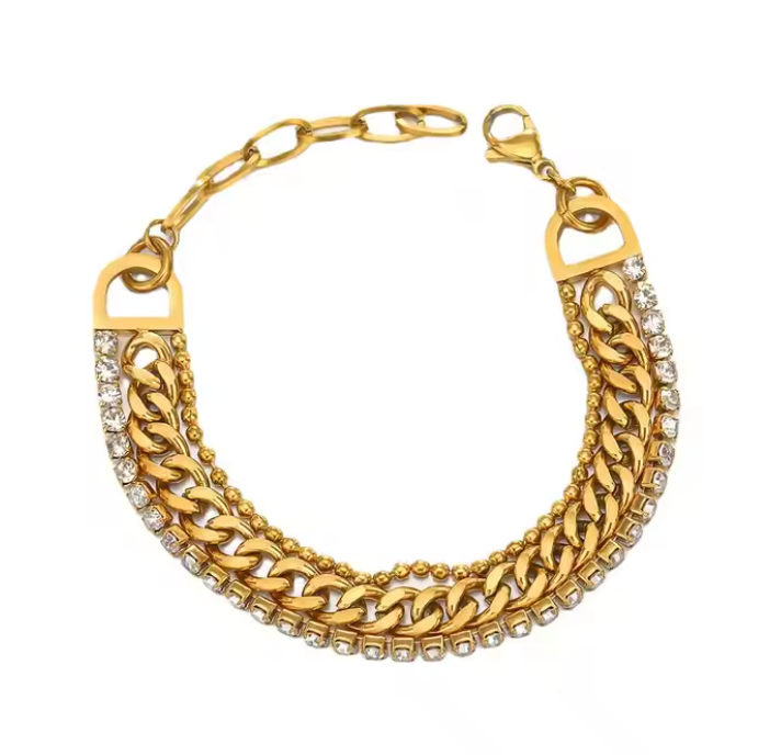 Cuban Stacked Bracelet image 2