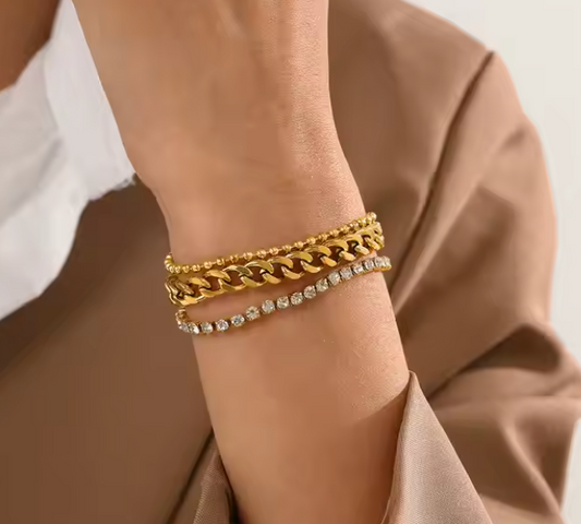 Cuban Stacked Bracelet image 0