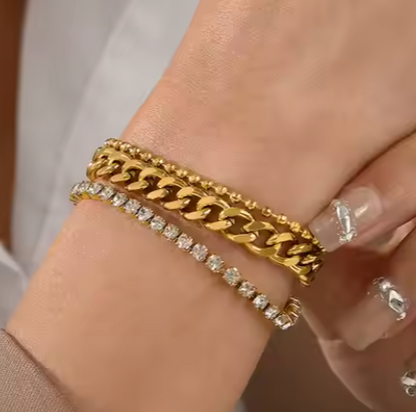 Cuban Stacked Bracelet image 1
