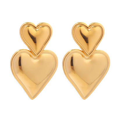 Double Heart Earrings image 2