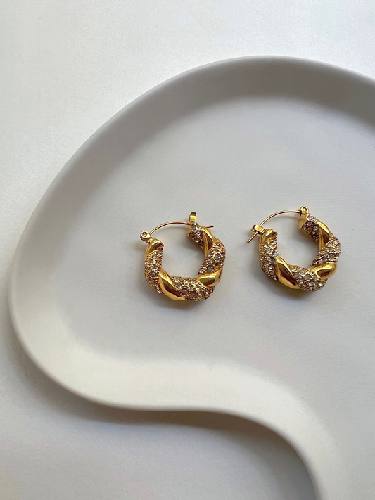 Twisted Croissant Hoops image 0