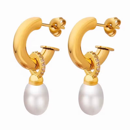 Pearl drop earrings  image 2