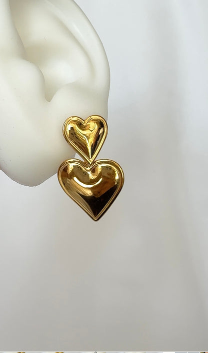 Double Heart Earrings image 3