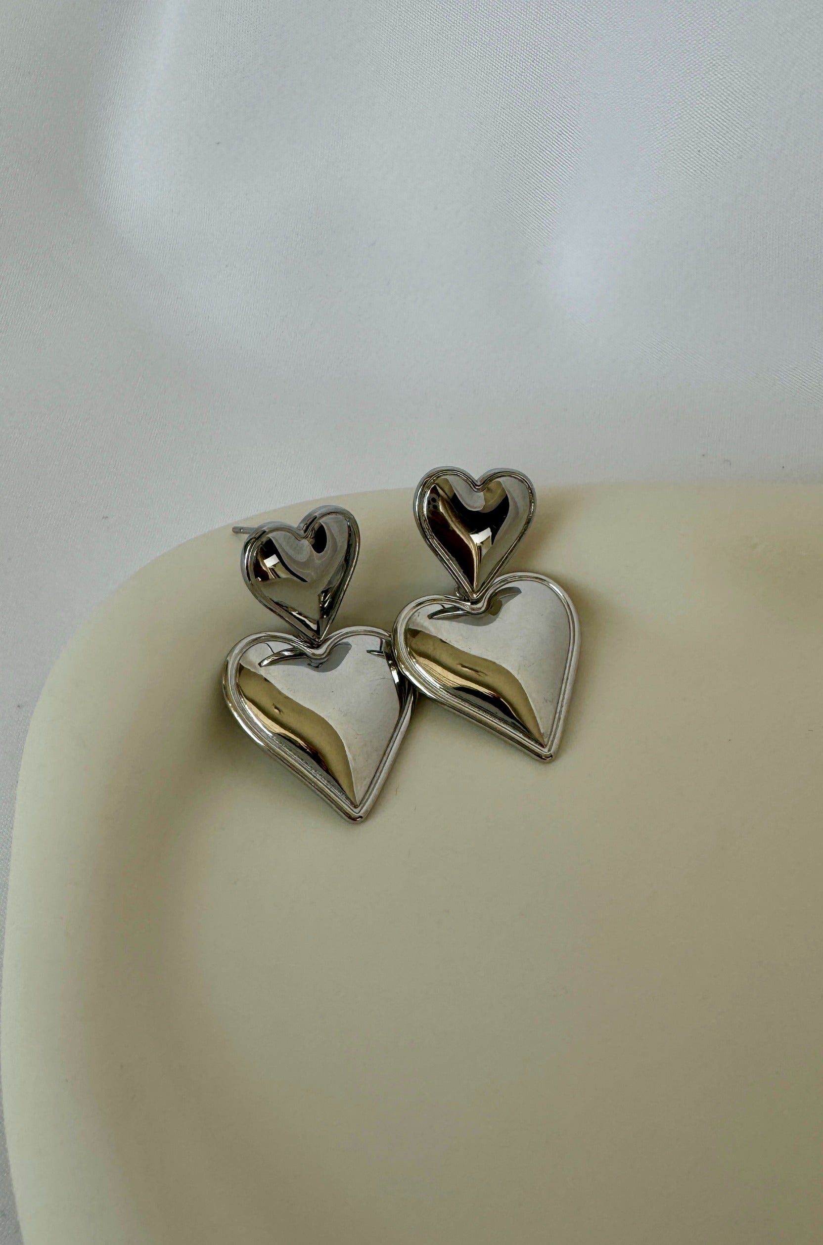 Double Heart Earrings image 4