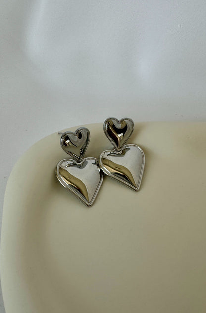 Double Heart Earrings image 4